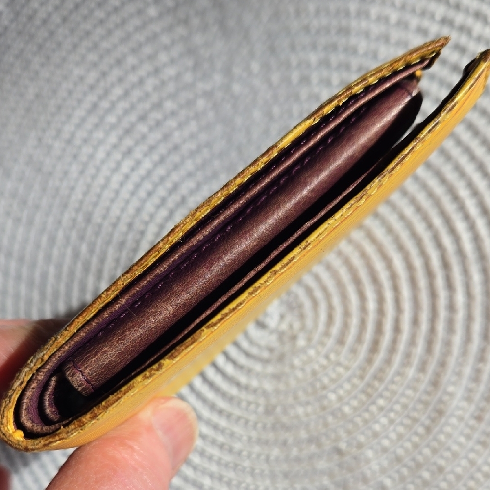 Louis Vuitton Yellow Leather Wallet - Picture 7 of 15